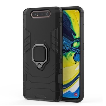 Robusten ovitek "Impact X Ring" za Samsung Galaxy A80 - črn