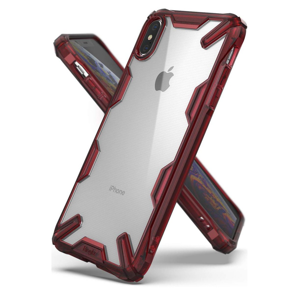 Ovitek Ringke "Fusion X" za iPhone XS Max - ruby red