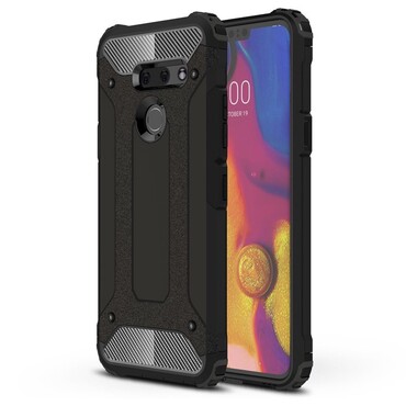 Robusten ovitek "Rock" za LG G8 ThinQ - črn