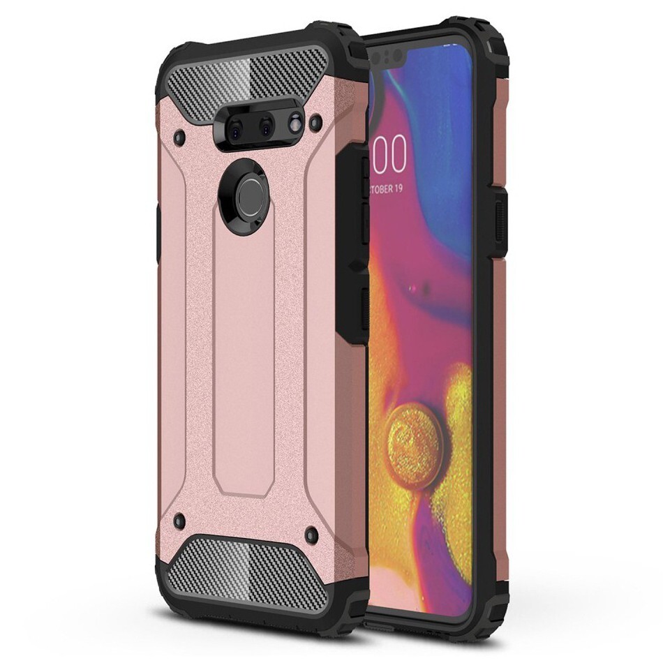 Robusten ovitek "Rock" za LG G8 ThinQ - roza