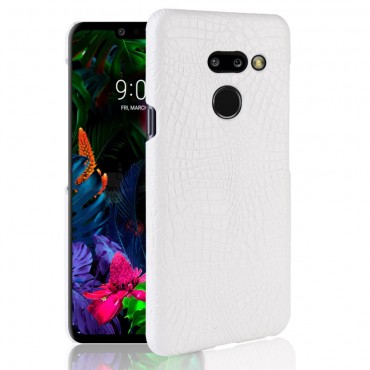 Ovitek "Croc" za LG G8 ThinQ iz umetnega usnja - bel Ovitek "Croc" za LG G8 ThinQ iz umetnega usnja - bel