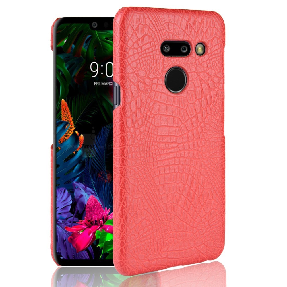 Ovitek "Croc" za LG G8 ThinQ iz umetnega usnja - rdeč