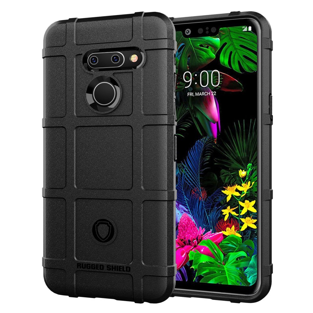 TPU gel ovitek "Square Grid" za LG G8 ThinQ - črn