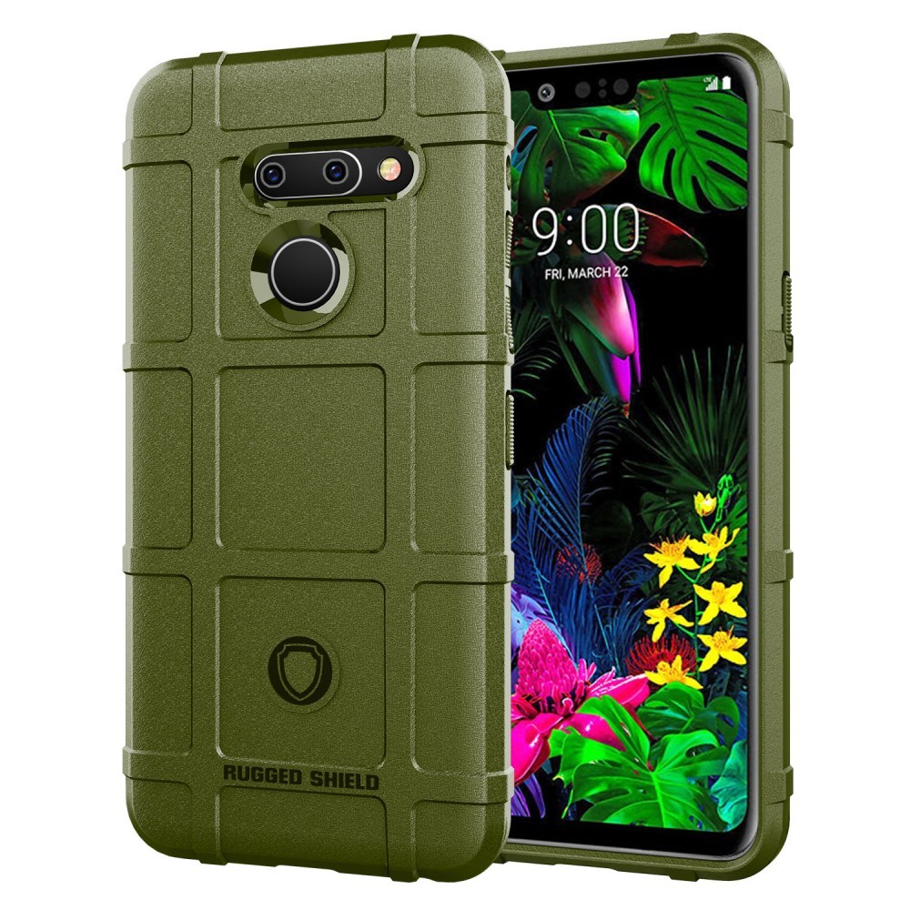 TPU gel ovitek "Square Grid" za LG G8 ThinQ - zelen