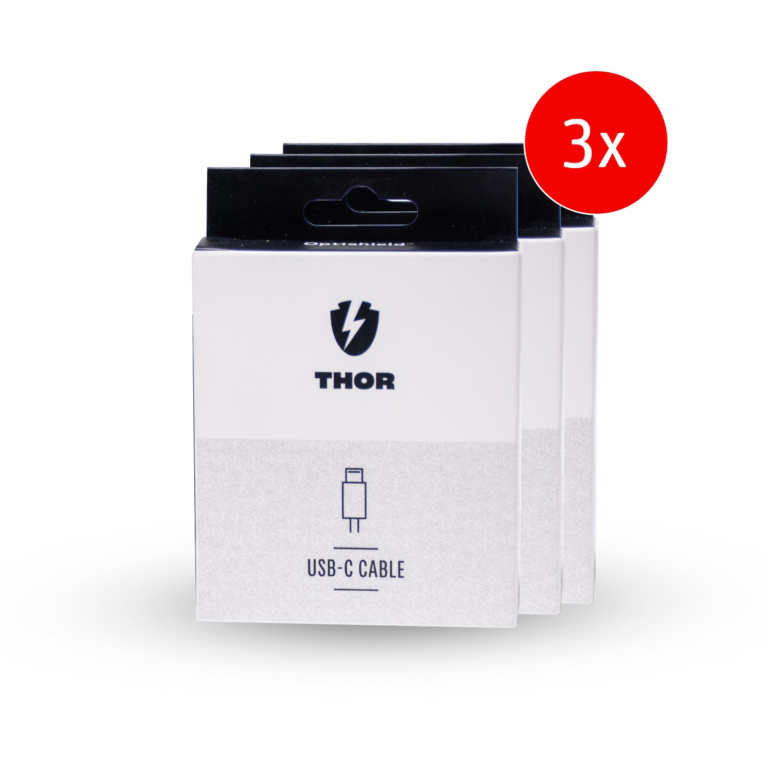 Optishield® THOR USB-C 3-pack kablov