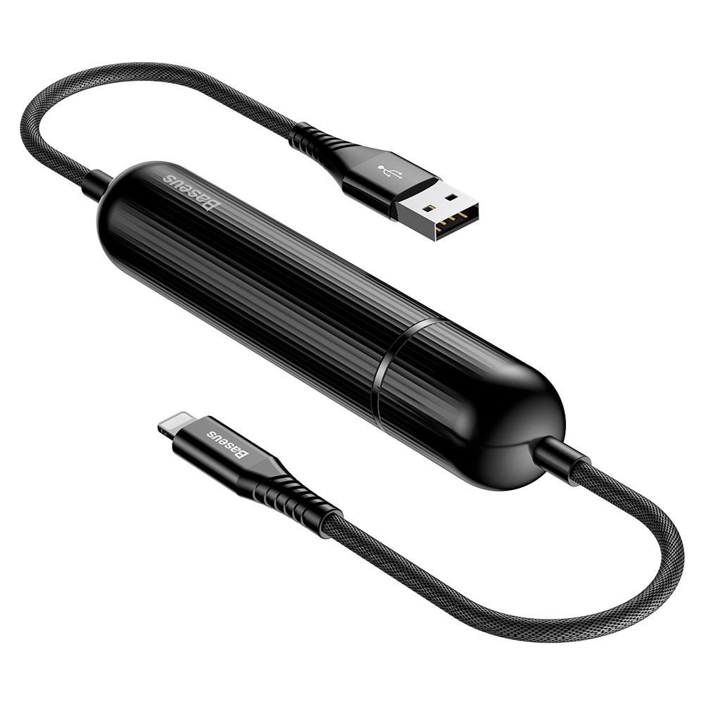 Power bank Baseus "Energy" z vgrajenim lightning kablom - 2500 mAh - črn