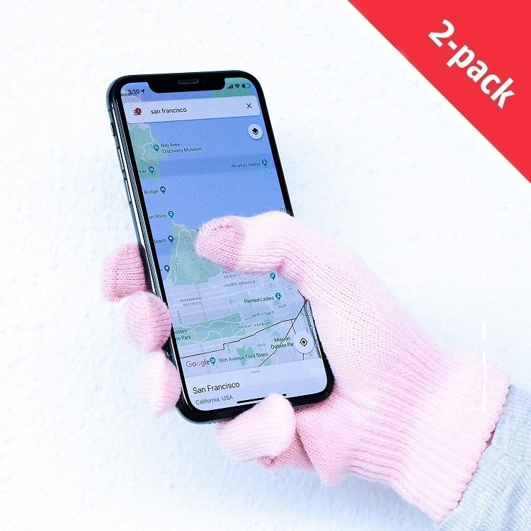 Touchscreen rokavice iGlove 2-Pack - roza
