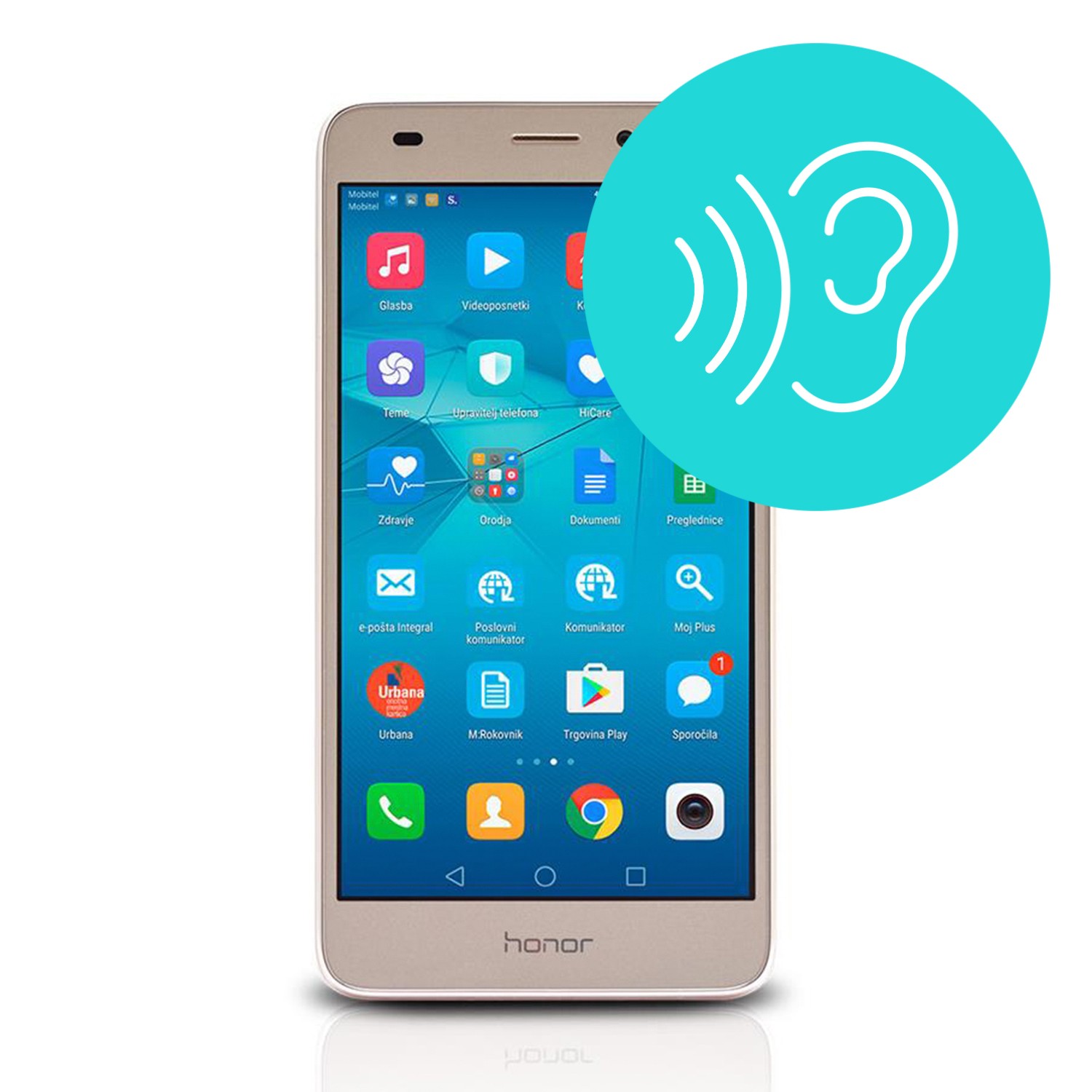 Servis zgornjega zvočnika za Huawei Honor 7 Lite