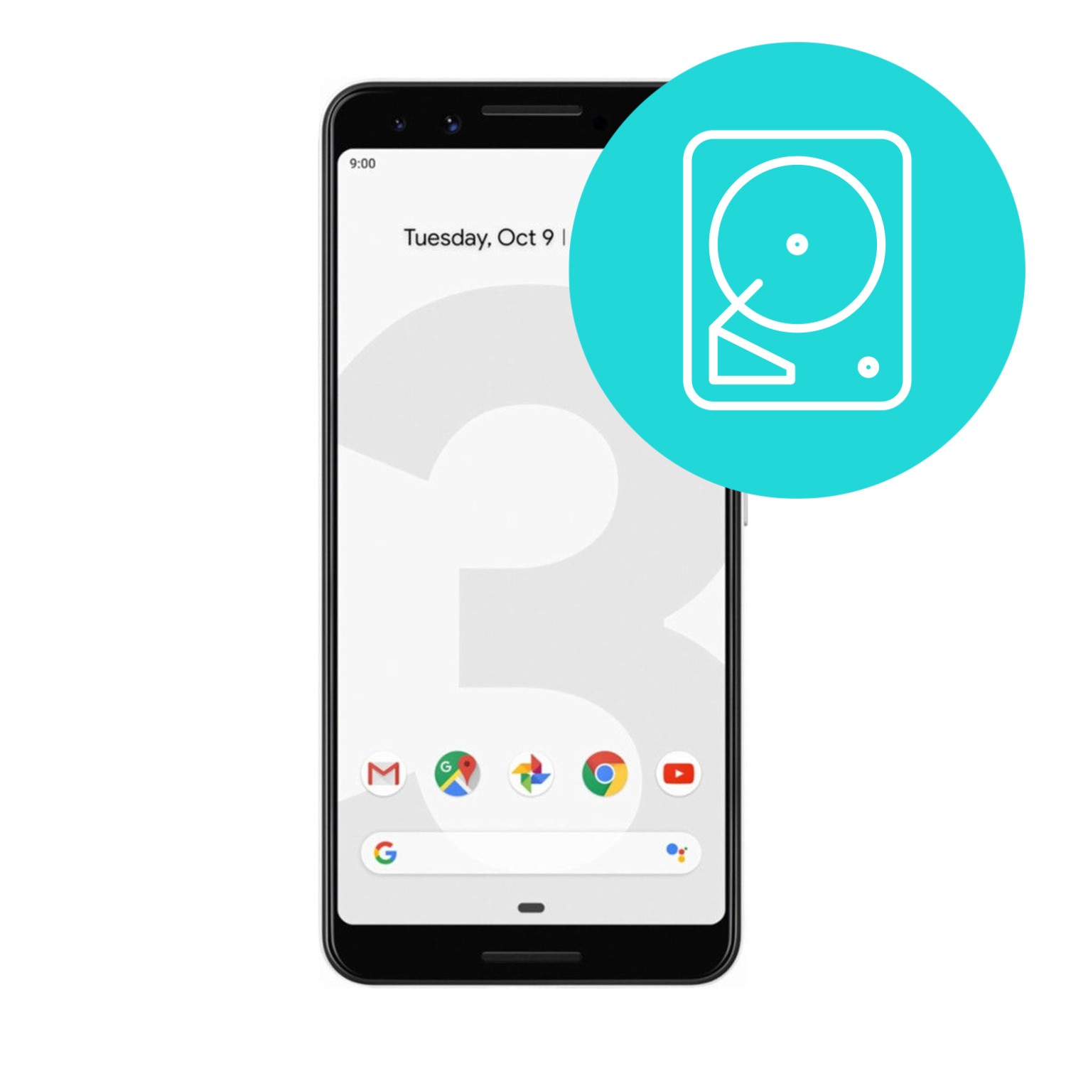 Povrnitev izbrisanih podatkov za HTC Google Pixel 3
