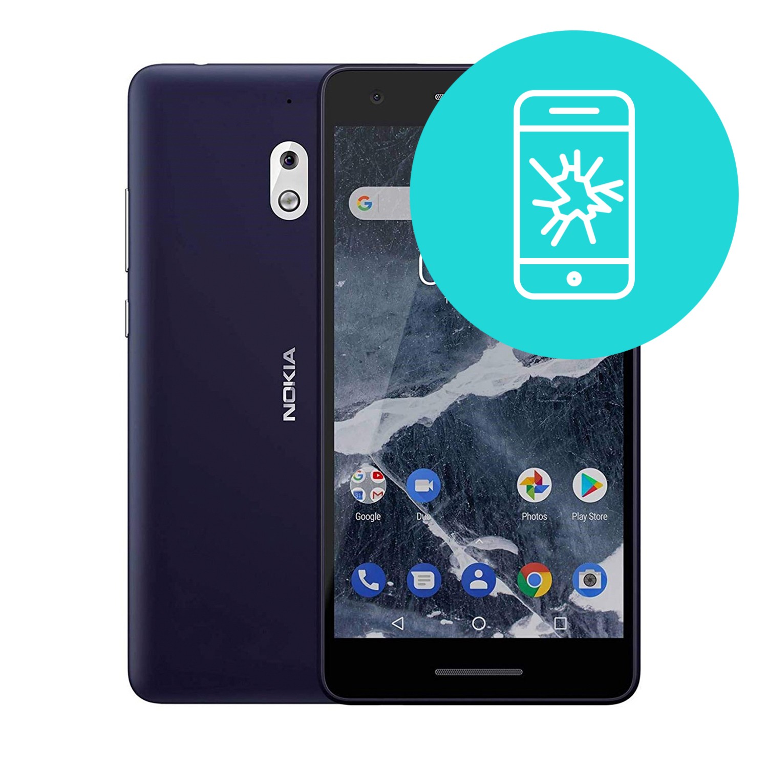 Menjava ekrana in stekla za Nokia 2.1