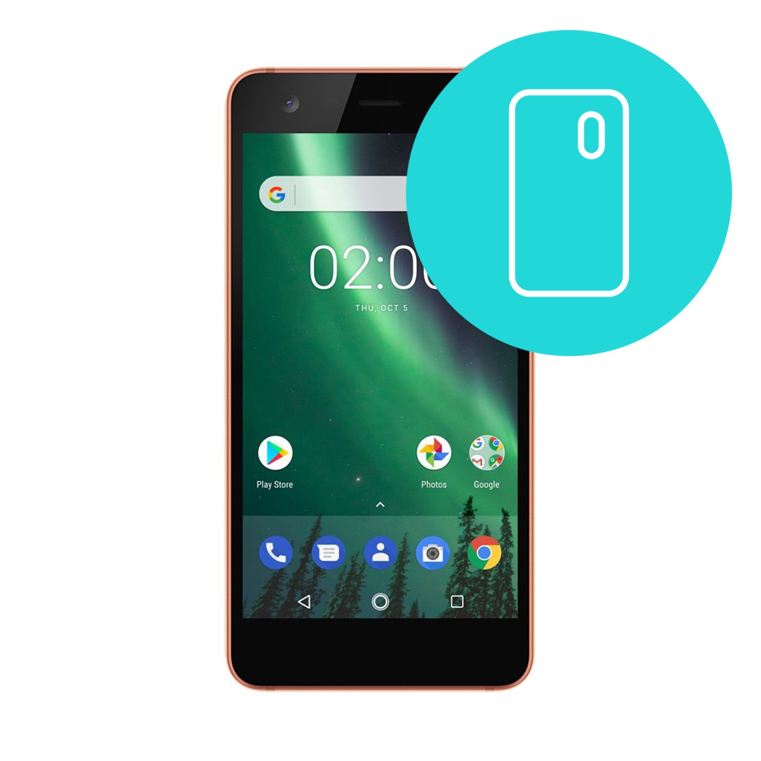 Menjava zadnjega pokrova za Nokia 2
