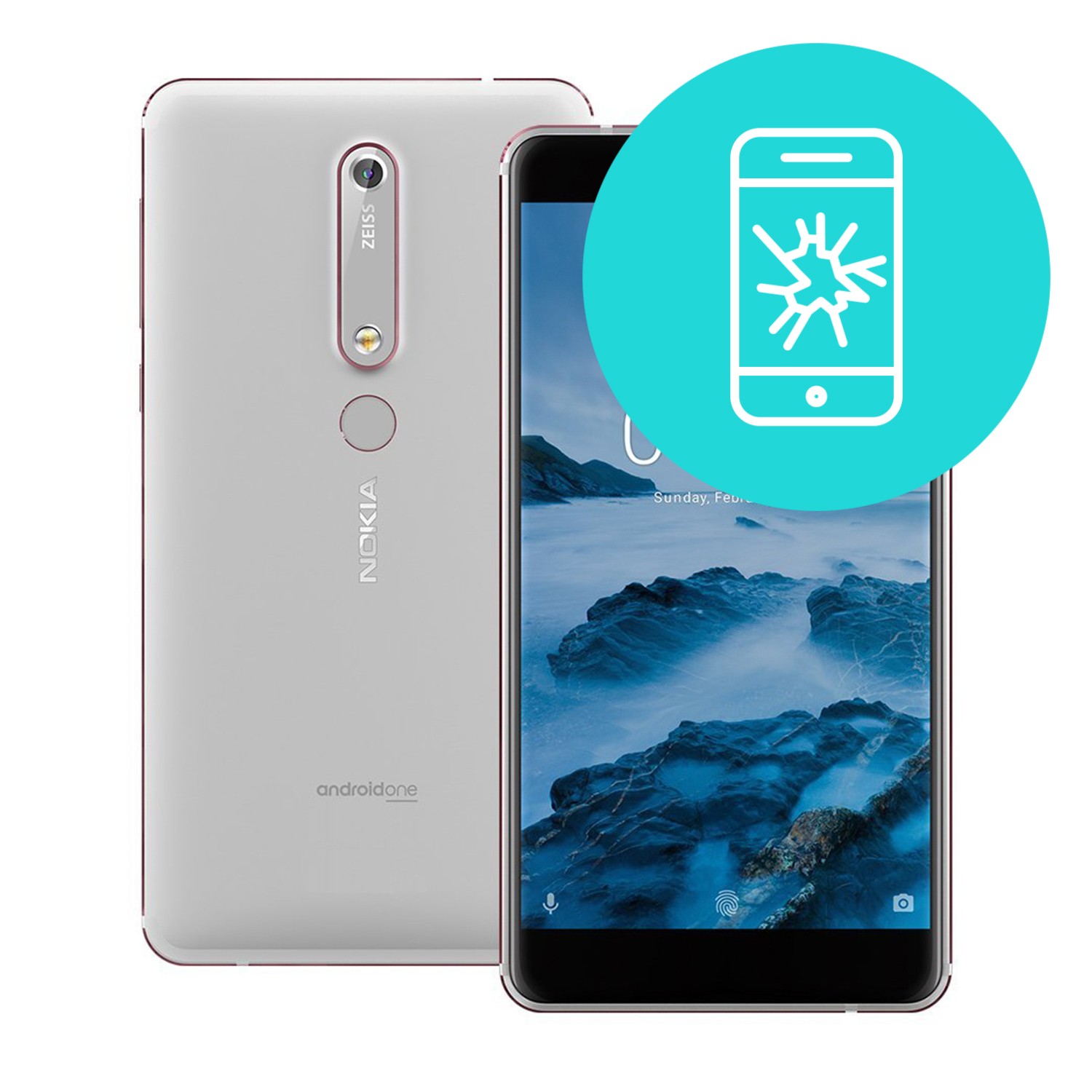 Menjava ekrana in stekla za Nokia 6.1