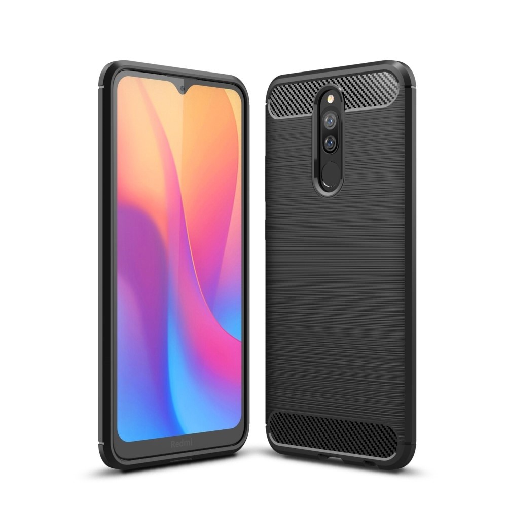 TPU gel ovitek "Brushed Carbon" za Xiaomi Redmi 8 - črn