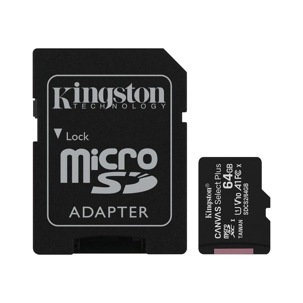 Micro SDXC spominska kartica Kingston Canvas Select Plus Class 10 UHS-I 100MB/s - 64GB
