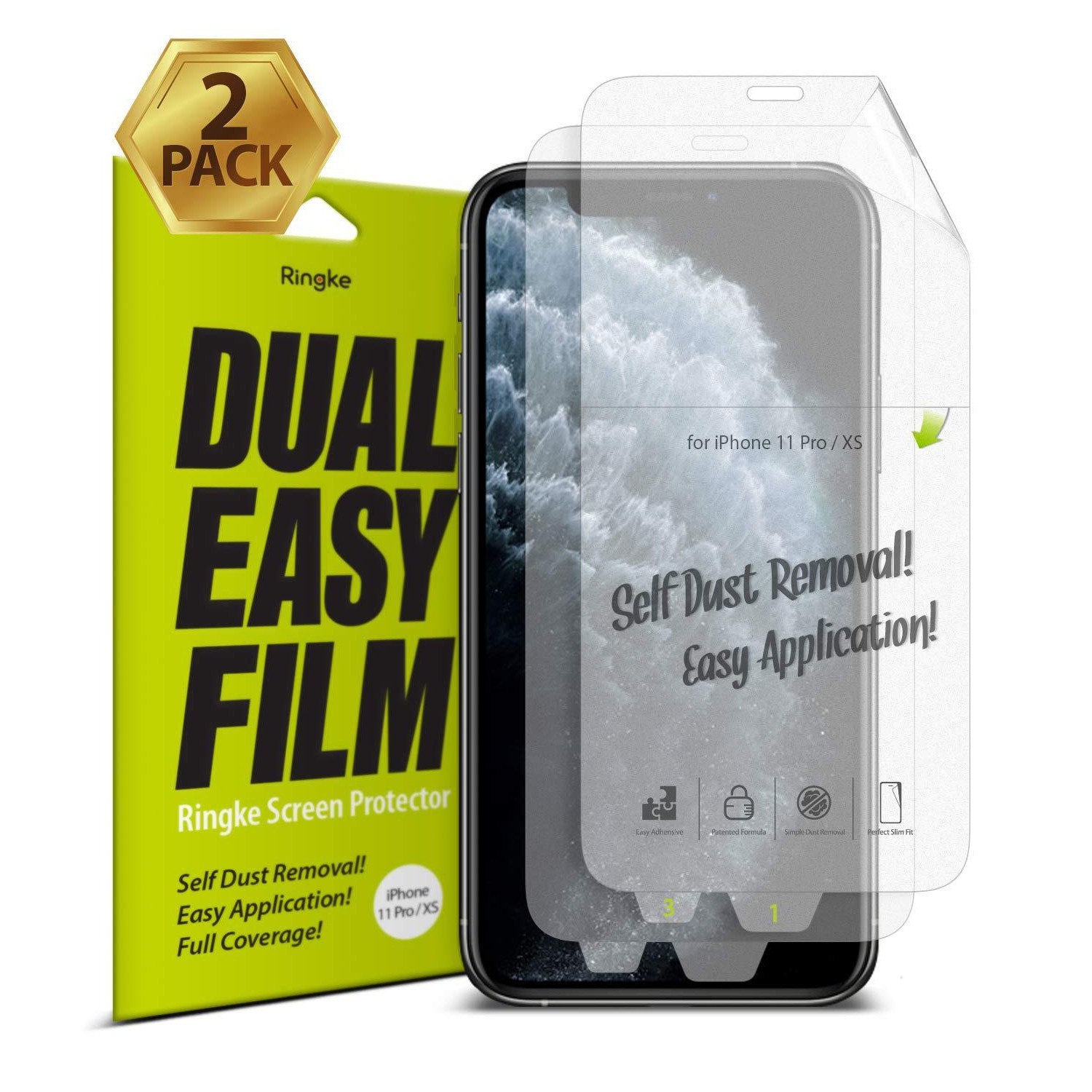 Zaščitna folija "Dual Easy Film" za iPhone X / XS / 11 Pro