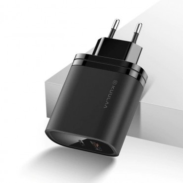 Stenski polnilni adapter za dve napravi s QC3.0 in PD3.0 polnjenjem