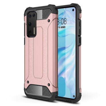 Robusten ovitek "Rock" za Huawei P40 - roza