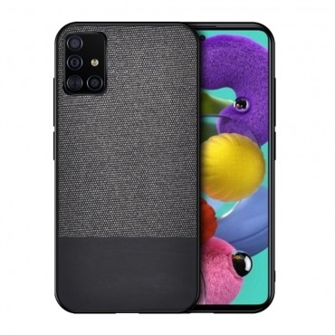 Dvobarvni hibridni ovitek "Splice" za Samsung Galaxy A51 - sivo-črn