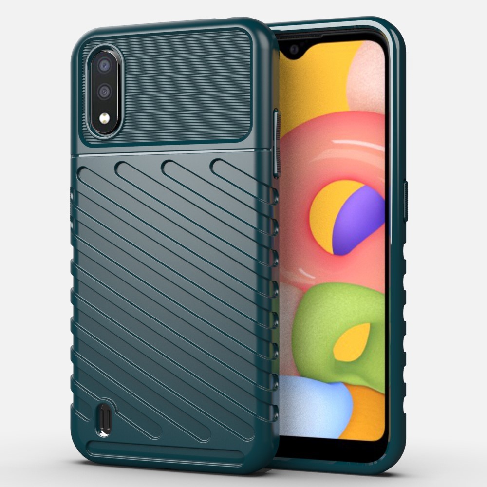 TPU gel ovitek "Titan X" za Samsung Galaxy A01 - zelen