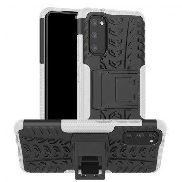 Hibriden TPU gel ovitek "Tough" za Samsung Galaxy S20 - bel
