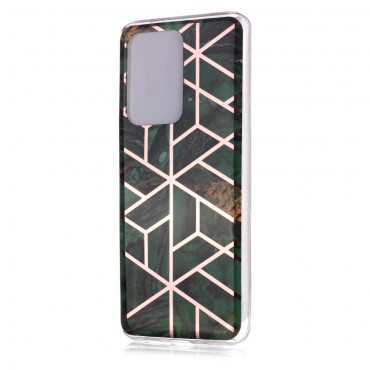 TPU gel ovitek "Metal Marble" za Samsung Galaxy S20 Ultra - zelen