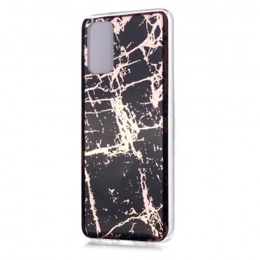 TPU gel ovitek "Metal Marble" za Samsung Galaxy S20 Plus - črn