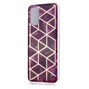 TPU gel ovitek "Metal Marble" za Samsung Galaxy S20 Plus - roza