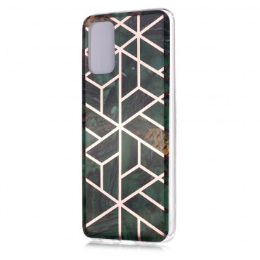 TPU gel ovitek "Metal Marble" za Samsung Galaxy S20 Plus - zelen