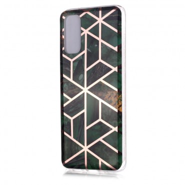 TPU gel ovitek "Metal Marble" za Samsung Galaxy S20 - zelen