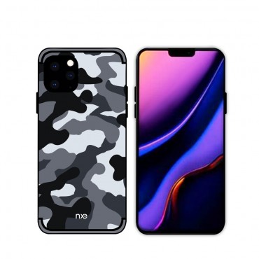 Hibriden TPU ovitek "Robust Camo" za iPhone 11 Pro Max - siv