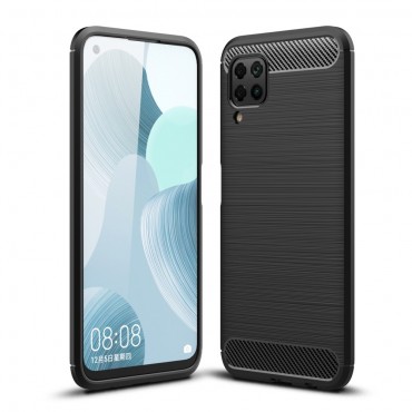 TPU gel ovitek "Brushed Carbon" za Huawei P40 Lite - črn