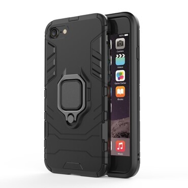 Robusten ovitek "Impact X Ring" za iPhone SE 2022 / iPhone SE 2020 - črn
