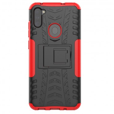 Hibriden TPU gel ovitek "Tough" za Samsung Galaxy A11 - rdeč