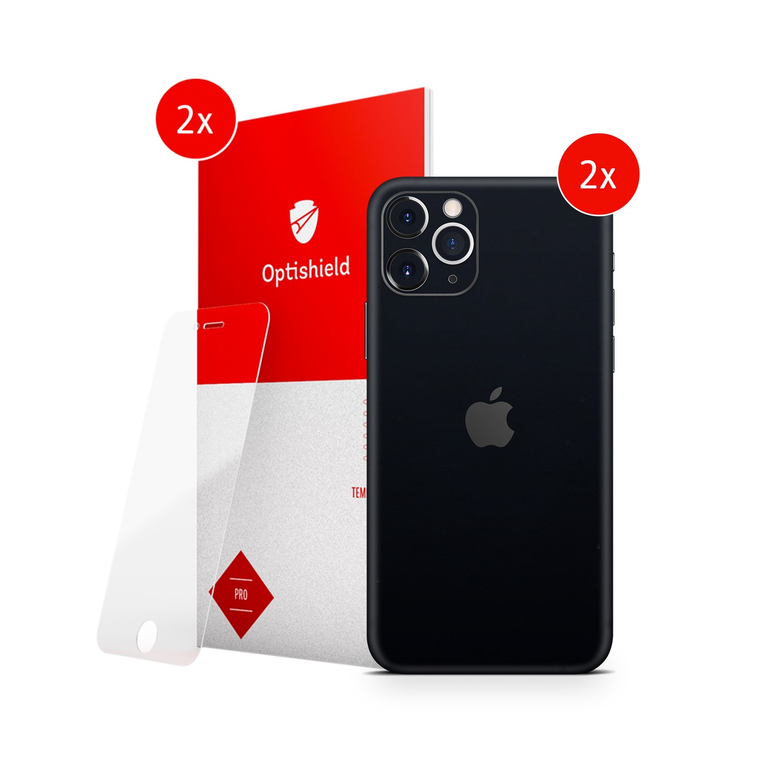 EXO® by Optishield 360° paket dveh skinov in dveh zaščitnih stekel za iPhone 11 Pro