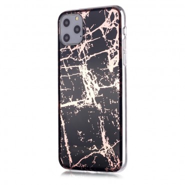 TPU gel ovitek "Metal Marble" za iPhone 11 Pro Max - črn