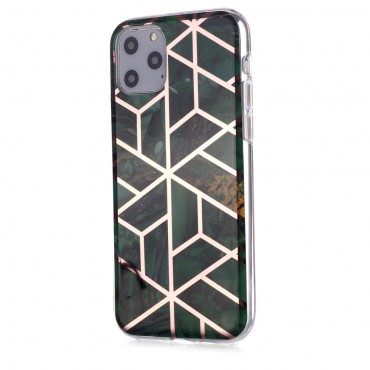 TPU gel ovitek "Metal Marble" za iPhone 11 Pro - zelen