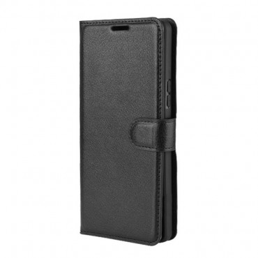 Etui "Litchi" za Sony Xperia 10 II - črn