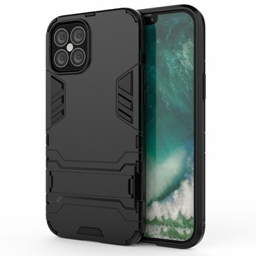 Robusten ovitek "Impact X" za iPhone 12 Pro Max - črn Robusten ovitek "Impact X" za iPhone 12 Pro Max - črn