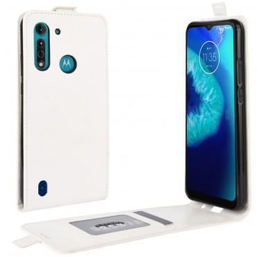 Modni flip etui za Motorola Moto G8 Power Lite - bel