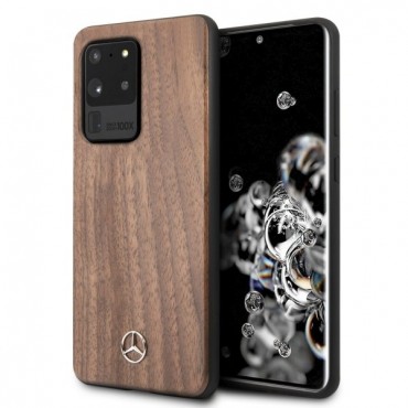 Originalen ovitek Mercedes "Wood Line Walnut" za Samsung Galaxy S20 Ultra