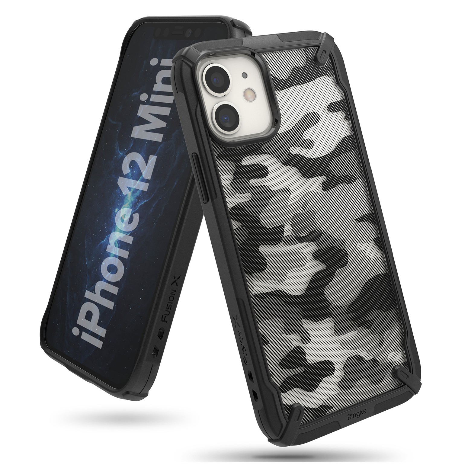 Ovitek Ringke "Fusion X Design" za iPhone 12 Mini - camo black