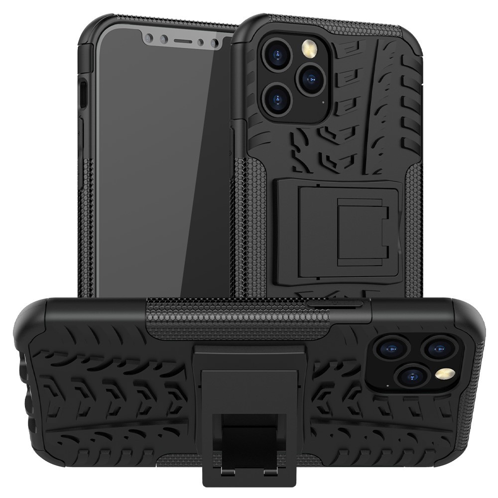 Hibriden TPU gel ovitek "Tough" za iPhone 12 / iPhone 12 Pro - črn