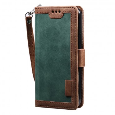 Eleganten etui "Vintage Splice" za iPhone 12 Pro Max - zelen