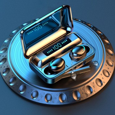 In-Ear brezžične TWS Bluetooth slušalke “Powerbuds“ s prenosno polnilno postajo, ki omogoča polnjenje mobilne naprave