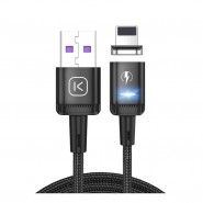 Pleten magnetni kabel "Match" z Lightning priključkom 3A - 0.5m -črn