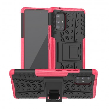 Hibriden TPU gel ovitek "Tough" za Samsung Galaxy A71 5G - roza