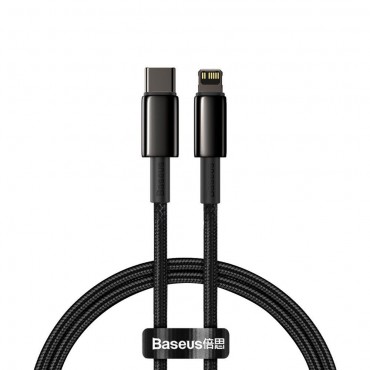 USB-C v Lightning pleten kabel Baseus "Smart" s polnjenjem PD 20W - 2m - črn