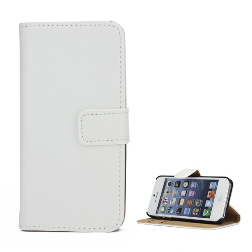 Eleganten etui za iPhone SE / 5 / 5S iz umetnega usnja - bel