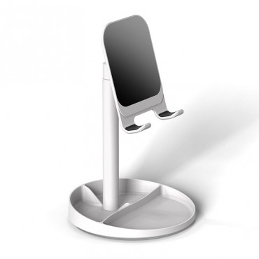 Priročno namizno stojalo KL "Reflection" za vse telefone in tablice - belo