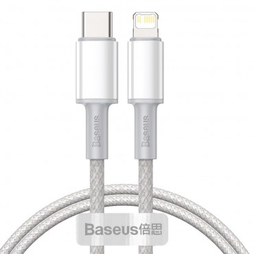 USB-C v Lightning pleten kabel Baseus "Smart" s polnjenjem PD 20W - 1m - bel